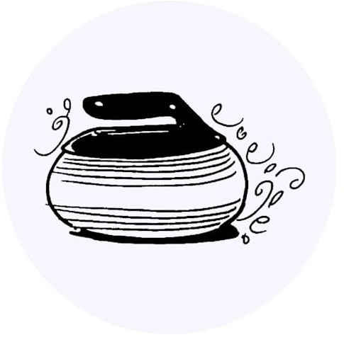 Azeeda 24 x 'Curling Stone' Stickers - for Crafts, Scrapbooking and Labelling (SK00037806)