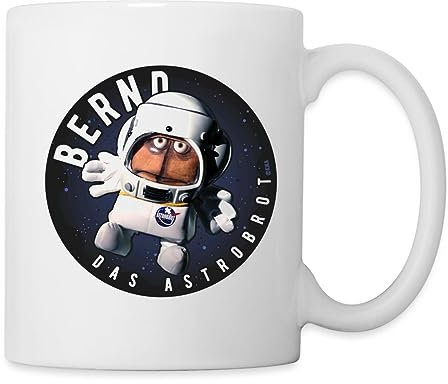 Spreadshirt Bernd Das Brot Astrobrot Rund Tasse, One size, Weiß