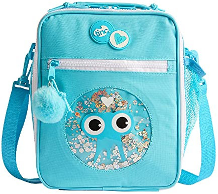 Tinc Kids Insulated Lunch Bag for Boys & Girls With Adjustable Strap & Bottle Holder | Water Resistant Leakproof Cooler Bag for School or Home - Tonkin, Blue Sequin