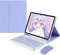 Keyboard Case with Mouse for 9.7 iPad 2018/2017 (6th/5th Generation)/Pro 9.7/iPad Air 2&1- Detachable Wireless Bluetooth Keyboard Pencil Holder Slim Leather Cover (iPad 9.7inch, Purple)