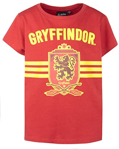 Harry Potter - Mädchen Kleidung - Rotes Tshirt Kinder Mädchen - Crop Tops Kinder Crop Top/T-Shirt - Gryffindor - Alter 9/10