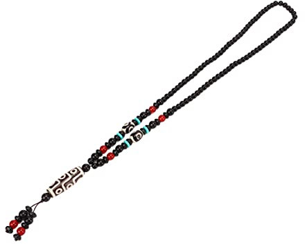 Dzi Eyes Beads Halskette Gebetskette Frauen Anhänger Halsketten Glück Elegantes Design Natürliche Farben China Tibetische Halskette für Frauen Männer
