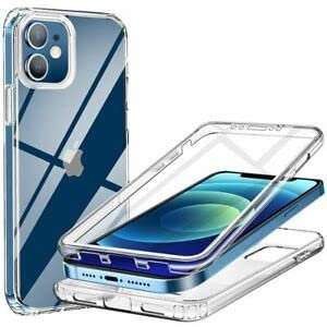 A ANCILE Coque pour iPhone 11 360° Transparente intégrale Double Protection Avant arrière en Silicone TPU Antichoc – Dimensions : 150 x 75,7 x 8,3 mm