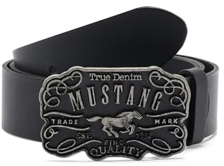 MUSTANG Leather Belt W105 Black
