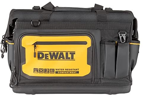 DEWALT Werkzeugtasche, wasserabweisend, harter Boden, 50,8 cm, professionelle Werkzeugtasche mit Organisation (DWST560104)