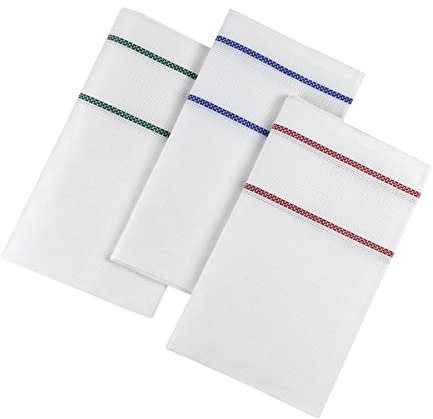 Corredo Italiano Aida set 3 Strofinacci - Canovacci - Asciugapiatti 60x75 cm con tela Aida Ricamabile - 100% Cotone - Multiuso, Altamente Assorbente