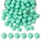 BEEFLYING 100 Pieces Silicone Beads Round Rubber Bead 15MM Loose Spacer Beads for DIY Supplies Jewelry Keychain Making (Mint Green)