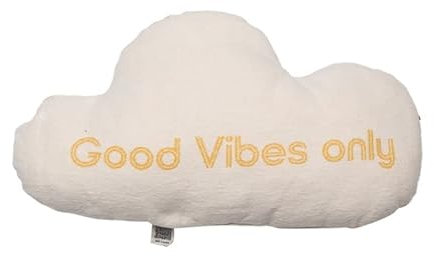 David Fussenegger Kissen gefüllt Silvretta 'Good Vibes only' 35 x 60 cm Rohweiß