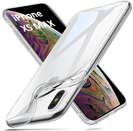 Microtech Online Solutions Crystal Clear Case Designed for iPhone XS MAX, [Crystal Clear Anti-Scratch] Thin Slim Soft TPU Silicone Shockproof Phone Cover Case for iPhone XS MAX - Full Clear