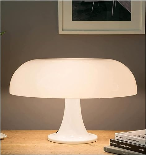 Led Champignon Lampe de Table for Hôtel Chambre Chevet Salon Décoration Esthétique Cool Rétro Éclairage Moderne Minimaliste Bureau Lumières (Color : White, Size : EU Plug)