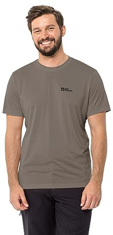 Jack Wolfskin Herren Hiking S/S T M Wander-Shirt, Cold Coffee, M