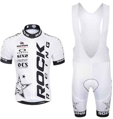 assocauicy Abbigliamento Estivo Da Ciclismo Uomo,Tuta Da Bicicletta Traspirante E Confortevole Con Imbottitura 4d Salopette Ciclismo Uomo