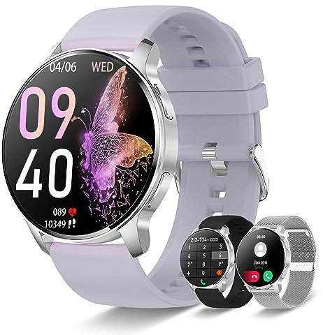 Smartwatch Mujer Hombre con Llamadas Bluetooth, 1,32 Reloj Fitness Inteligente, 20 Modo Deportivos Podómetro SpO2 Sueño Monitor Ritmo de Cardíaco Pulsera Actividad, Smart Watch para Android iOS
