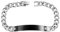 Brillibrum Design ID Edelstahl Armband Gravurplatte schwarz Panzerkette Silber Schmuck Armband Panzerkettenarmband (Ohne Gravur, Panzerkette Modell 9)