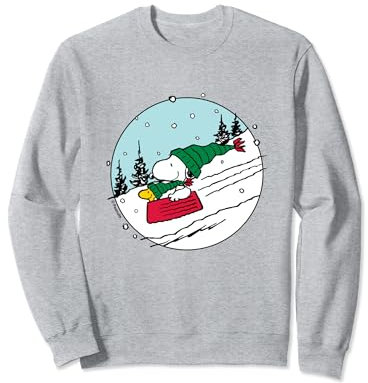 Peanuts Schlitten Snoopy Woodstock Sweatshirt