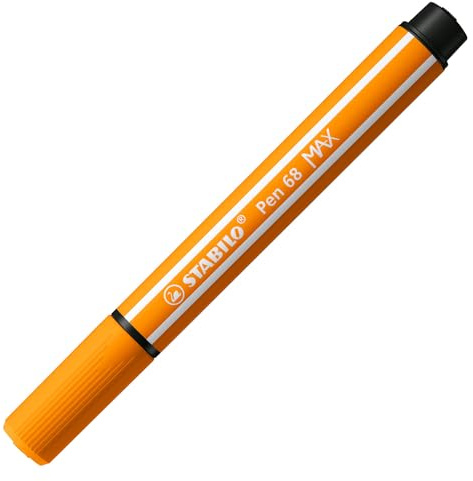 Premium-Filzstift mit dicker Keilspitze - STABILO Pen 68 MAX - Einzelstift - orange