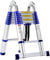 5m 6m 7m 8m Tallest Telescopic Ladder A Frame Retractable Ladder,Compact Collapsible Telescopic Extension Ladders for Outdoor Building Maintenance (Size : 3.2m+3.2m)