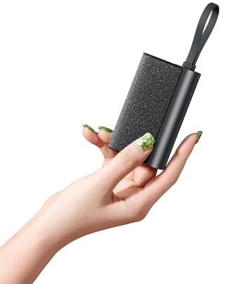 VEGER Power Bank with Built in Cable(Removable), 10000mAh USB C Battery pack 20W Fast Charging,Type C Travel Accessory Portable Charger Compatible with iPhone/iPad/Samsung Phones Tablet and More