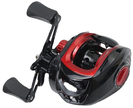 Metall-Weitwurf-Baitcasting-Rolle, Leistungsstarke, Leichte, Glatte Baitcaster-Angelrolle für Salzwasser und Süßwasser (Linke Hand)