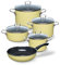 RIESS Email Kochtöpfe, Topfset 5-tlg LEMON 0558-002