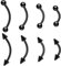 Yolev 16G Chirurgenstahl Augenbrauen Piercing 8 Stück Schwarz Diaphragma Augenbrauenpiercing gebogenes Langhantel Lippenpiercing 1,2 mm Piercing Lippennagel personalisierter