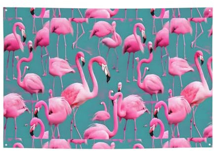 Flamingo-Fahne für alle Jahreszeiten, 120 x 180 cm, für Hochzeit, Party, Weihnachtsdekoration