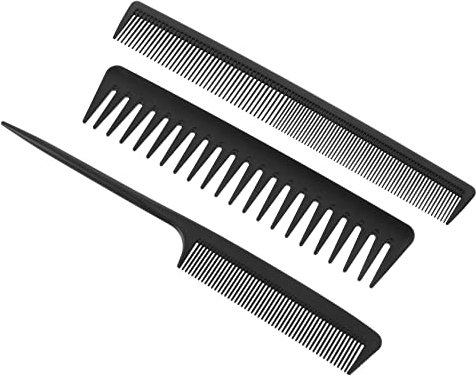 Gogogmee Anti-statischer Haarkamm Set Breiter Detangler Hochwertige Haarstyling-werkzeuge Für Sanftes Entwirren Und Frisieren Für Haartypen Schwarzes Set