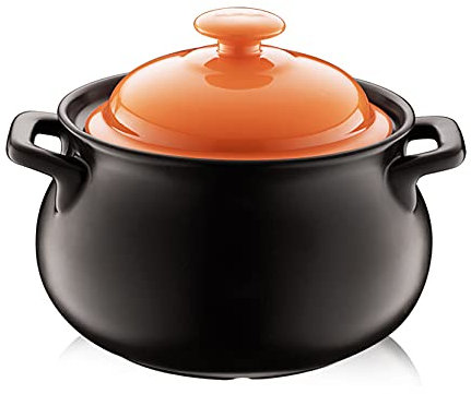 cazuela con tapa, Olla de cerámica for cocinar, olla de barro for cocinar, cazuela de cerámica china, olla de barro, olla de barro, olla for guisar, olla con tapa, olla pequeña for cocinar al vapor