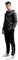 ATHL DPT. Herren moderner Jogginganzug/Sportanzug/Set aus Sweatjacke mit Kapuze und Jogginghose mit Bündchen, Schwarz gefüttert, Gr. L