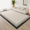 ROSURUG Flachgewebe Teppich Schmutzfangmatte Waschbar 60X100cm Center solide Farbe Design Linie Grenze Inneneinrichtung Teppich kann angepasst Werden Decke Sofa Rug Aesthetic schwarz