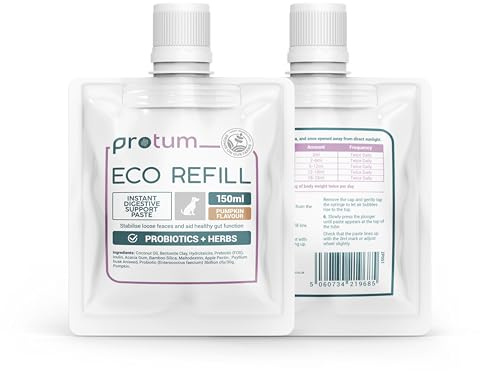 Zanipro Probiotika Hund Nachfüllbeutel – Paste mit Präbiotika, 150 ml | Für Magen & Darm, schnelle Unterstützung für Verdauung und Darmflora, bei weichem Kot und Durchfall Hund, Kürbis