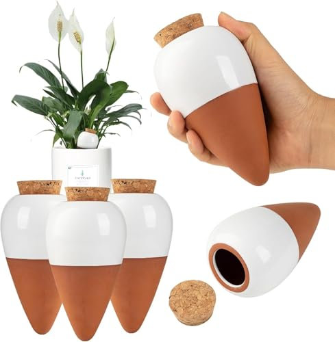 4PCS Plant Self Watering Globes, Terracotta Watering Spikes, Slow Release Plant Watering Globes for Outdoor and Indoor Plants
