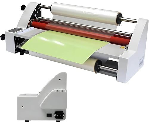 Plastifieuse thermique, 350 mm, simple et double face, pour documents, photos et cartes, 4 rouleaux, avec 1 rouleau de film de plastification