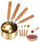 Measuring Cup and Measuring Spoon Set - Stainless Steel Measuring Spoon & Measuring Cup for Kitchen with Wooden Handles - 8-Piece Stackable Storage for Baking Cooking with Tablespoon Teaspoon
