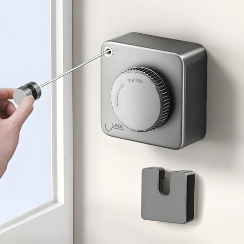 ELUBLU Ausziehbare Wäscheleine aus Edelstahl – robuster, verstellbarer Wäscheständer mit rostfreiem Design – tragbare Wäschelösung für Balkon, Garten, Reisen und kleine Räume