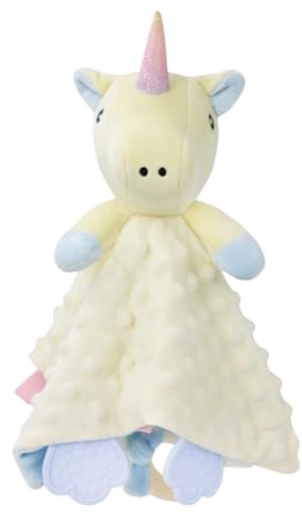 Kuscheltuch für Neugeborene, Baby Schnuffeltuch, Komfortabel Schmusetuch, Baby Schmusedecke, Schnuffeltücher Kleinkinder Spielzeug, Kuscheltier für Jungen und Mädchen (Gelb)