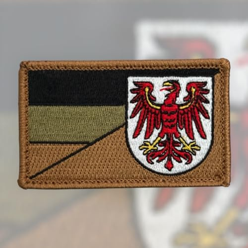 Brandenburg Bundesland Deutschland Flagge für Sammler und alle die das Land lieben, mit Hakenklett und extra Flausch zum Aufnähen - nicht nur für Patrioten, Fans und Urlauber