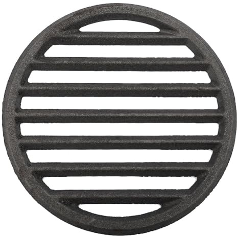 Osmond Cast Iron Round Bottom Fire Grate BBQ Grill Grate,High Heat Charcoal Plate Grill Parts 9 Inch
