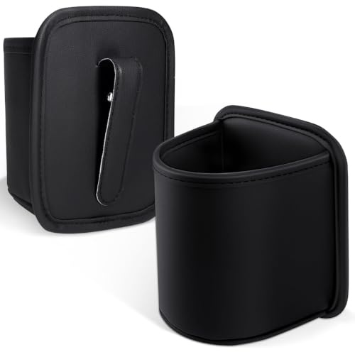 VGECEE 2 PCS Getränkehalter Rücksitz Auto Becherhalter Leder Flaschenhalter | Autotür Getränke Halter, Auto Dosenhalter, Clip-On, Cup Holder Car, für Tür und Rücksitz, Geeignet, für Flaschen Becher