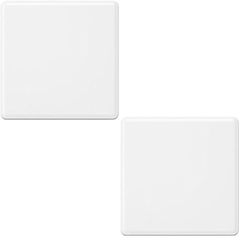 Caches de prise encastrée, 2 pièces - Caches de prise murale aveugle 86×86 mm en plastique - Caches de prise encastrée sans vis - Caches de prise à une voie en blanc - Caches d'interrupteur