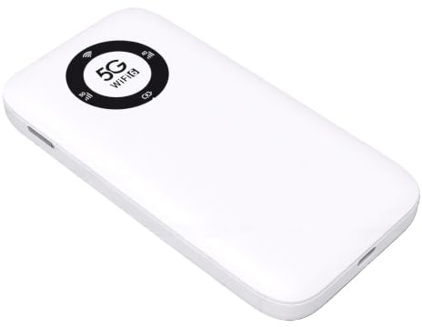LICAEVEY Hotspot Mobile 5G, Router Portatile WiFi 6 da 2 Gbps con Batteria da 6000 MAh, Hotspot da Viaggio Dual Band per, Lavoro Remoto Aziendale, SIM Ed ESIM Sbloccati
