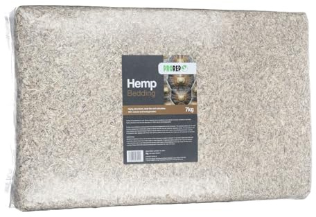 ProRep Hemp Bedding 7kg | Reptile Substrate | 100% Natural | Odourless | 7kg Compressed Bale | Bulk Bag
