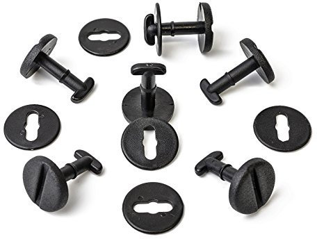 Fussmatten Clips Drehverschluss mit Sperre in Schwarz 5 Stück