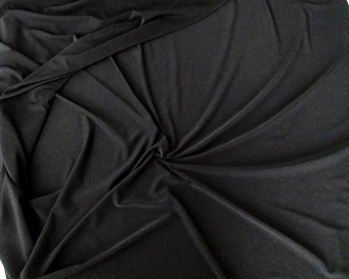 StoffBook Schwarz Lycra Lycrastoff Badeanzugstoff für Bademode | Dehnbar, weich und vielseitig, Stoff für Bademode, Sportmode und Bekleidung, Funktionsjersey und Sportjersey
