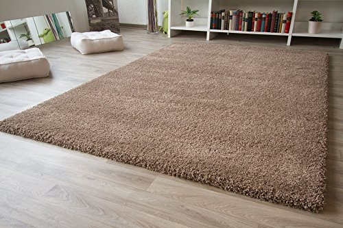Steffensmeier Shaggy Hochflor Teppich Chamonix Langflor in Braun, Größe: 120x170 cm