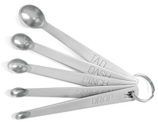Norpro Mini Measuring Spoons, Set of 5, Silver