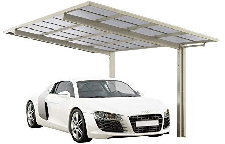 Ximax Linea Type 80 Abri de voiture design (aspect acier inoxydable)
