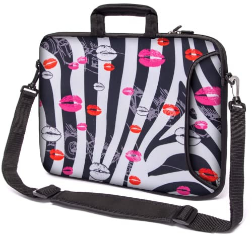 Funky Planet Wasserdichte Laptoptasche 15 Zoll - 15,6 Zoll Notebook Tasche aus Neopren - Laptop Case - Wasserfeste Laptop Hülle mit Tragegriff & Schultergurt - Notebooktasche mit Einzigartigem Design