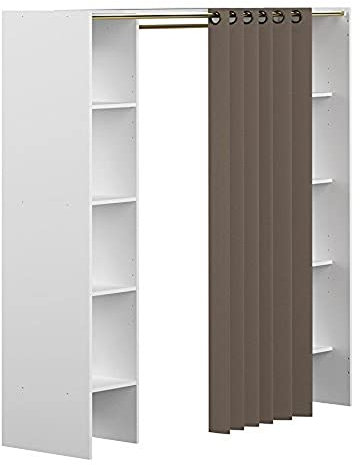 Symbiosis 4021 x 2191r00 Kleiderschrank 2 Spalten Holz weiß/Taupe 185,3 x 182 x 50 cm