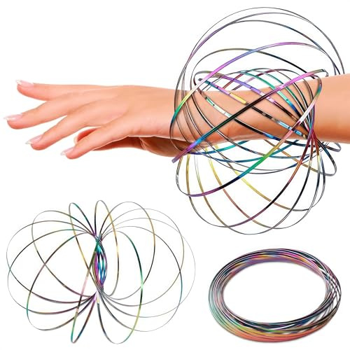 Flow Ring kinetisches Federspielzeug, 3D-Skulpturring